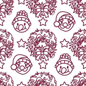 Vector christmas seamless pattern Stock Illustration