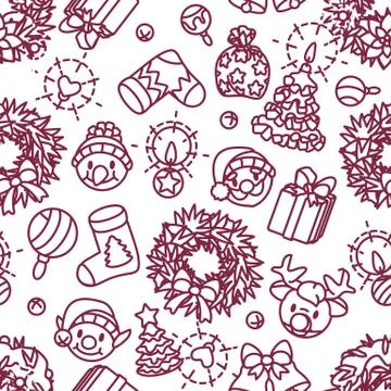 Vector christmas seamless pattern Stock Illustration