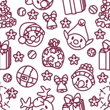 Vector christmas seamless pattern Stock Illustration