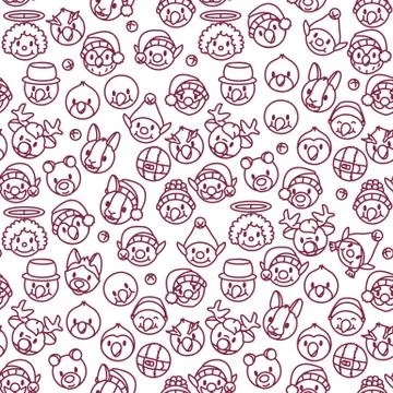 Vector christmas seamless pattern Stock Illustration