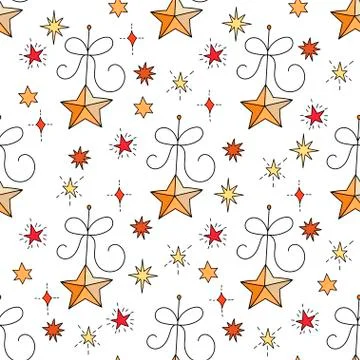 Vector Christmas seamless pattern. Stock Illustration