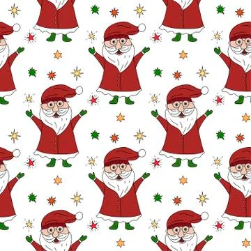 Vector Christmas seamless pattern. Illustrazione stock