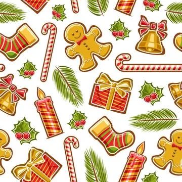 Vector Christmas Seamless Pattern Stock Illustration