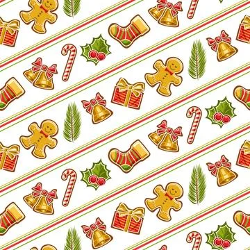 Vector Christmas Seamless Pattern Illustrazione stock