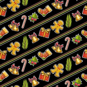 Vector Christmas Seamless Pattern Stock Illustration