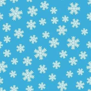 Vector Christmas seamless pattern with snowflakes Stock Illustration
