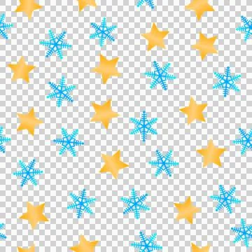 Vector christmas seamless texture. Star, snowflakes. Stock Illustration