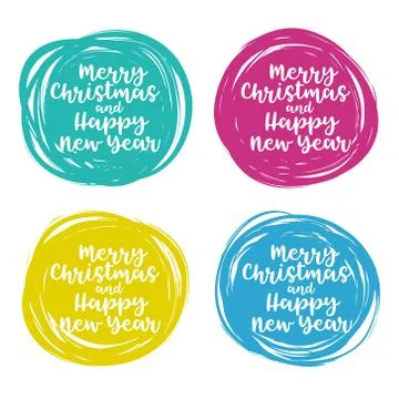 Vector Christmas set of hand drawn scribble design 스톡 일러스트