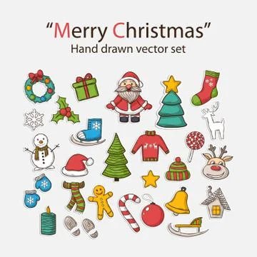 Vector Christmas set Stock Illustration