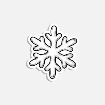 Vector Christmas snowflake icon Stock Illustration