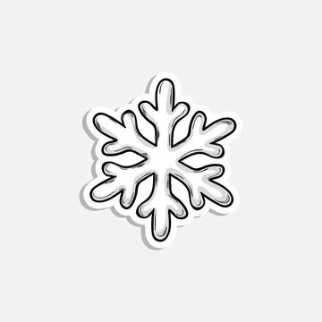 Vector Christmas snowflake icon Vector Christmas snowflake icon in doddle ... 스톡 사진