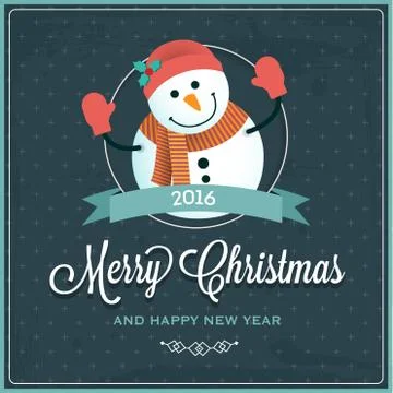 Vector christmas snowman Stock Illustration