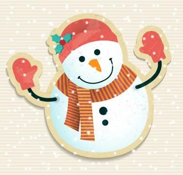 Vector christmas snowman Stock Illustration