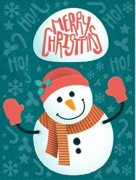 Vector christmas snowman Stock Illustration