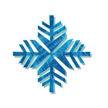 Vector christmas sparkling snowflake. Logo design template. Original elegant Stock Illustration