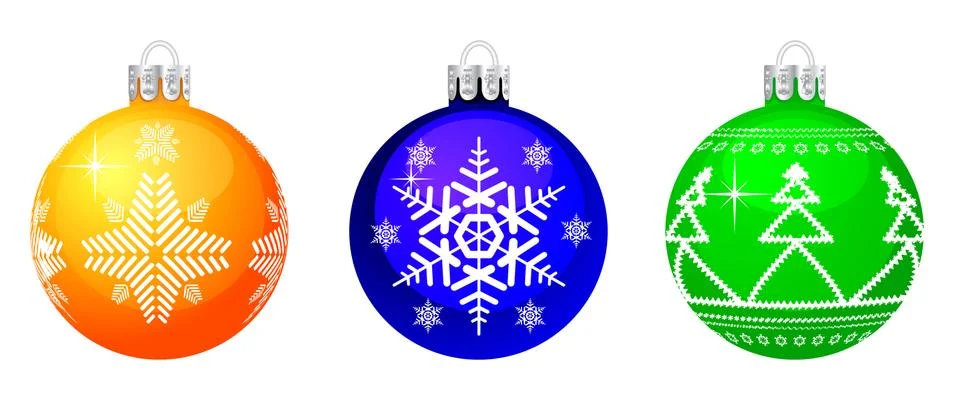 Vector christmas sphere. no transparency and effects. Stock Illustration