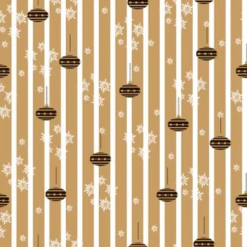 Vector Christmas stylish background in gold tones. Seamless pattern with gold Illustrazione stock
