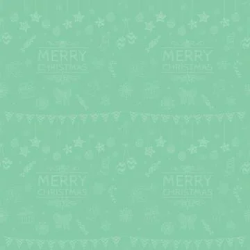 Vector Christmas Subtle Doodles Seamless Background Stock Illustration