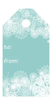 Vector christmas tag label Illustrazione stock