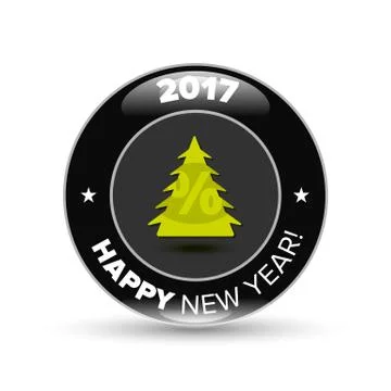 Vector christmas tree badge Stock Illustration