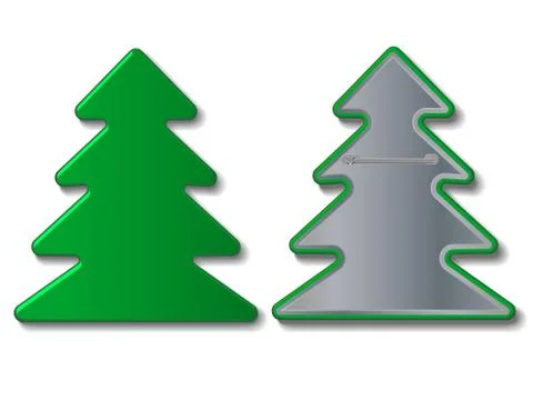 Vector christmas tree badge. Illustration Stock Illustration