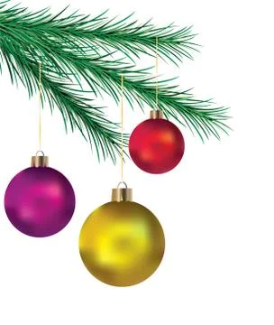 Vector christmas tree decoration Stock Illustration