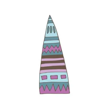Vector Christmas tree. Decorative Christmas tree. Stock Illustration