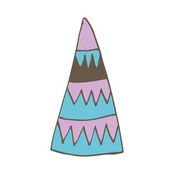Vector Christmas tree. Decorative Christmas tree. Stock Illustration