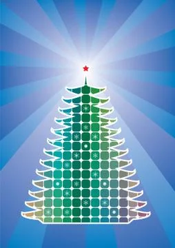 Vector christmas tree Stock Illustration