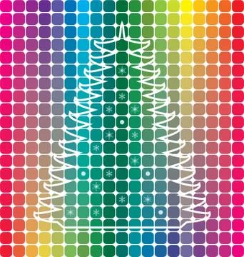 Vector christmas tree Illustrazione stock