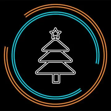 Vector Christmas tree illustration - xmas Stock Illustration
