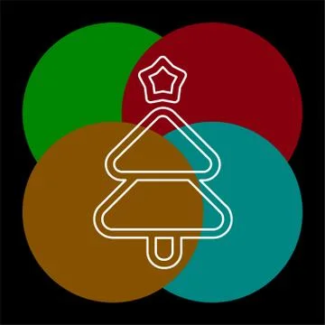 Vector Christmas tree illustration - xmas Stock Illustration