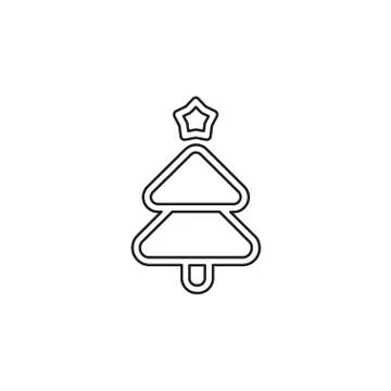 Vector Christmas tree illustration - xmas Stock Illustration