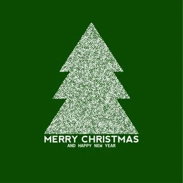 Vector christmas tree made from dots Stock Illustration