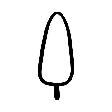 Vector Christmas tree outline icon. Stock Illustration