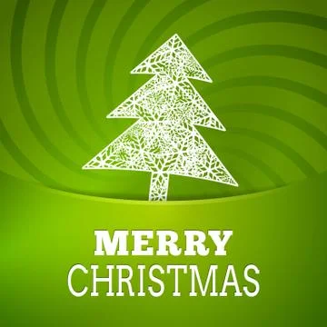 Vector christmas tree snowflake background poster - new year card Illustrazione stock