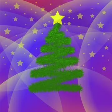 Vector Christmas tree stylized in the form a candy spiral with red and white  库存插图