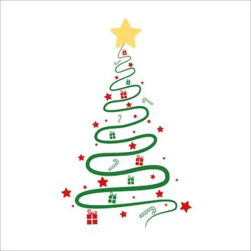 Vector Christmas tree for your ideas Stock Illustration