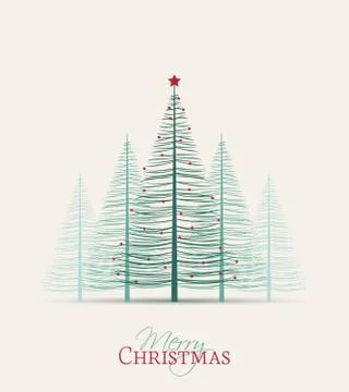 Vector Christmas Trees Stock Illustration