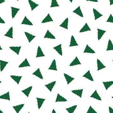 Vector christmas trees seamless pattern. Repeatable xmas background. Trendy イラスト素材