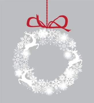 Vector Christmas Wreath Stock-Illustration
