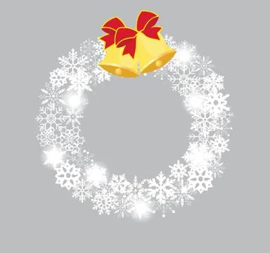 Vector Christmas Wreath Stock Illustration