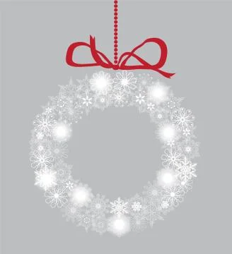 Vector Christmas Wreath Stock Illustration