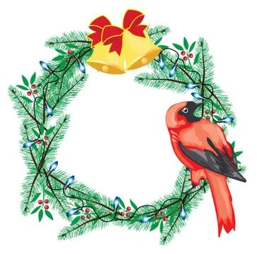 Vector Christmas Wreath イラスト素材