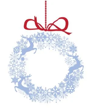 Vector Christmas Wreath Stock Illustration
