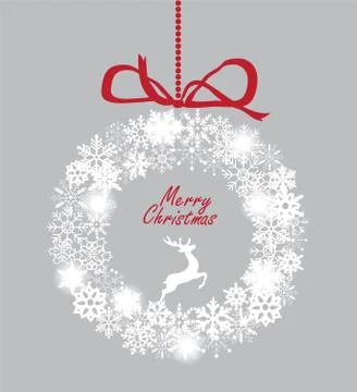 Vector Christmas Wreath Stock Illustration