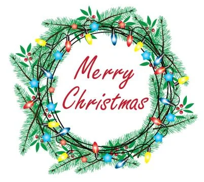 Vector Christmas Wreath Stock-Illustration