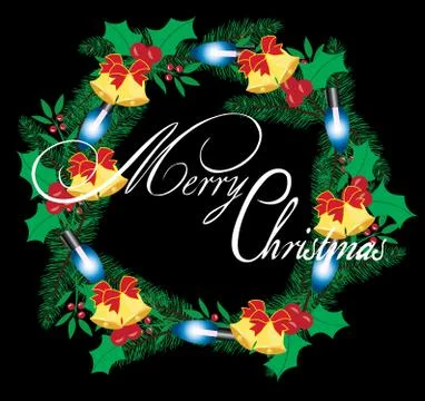 Vector Christmas Wreath Stock-Illustration
