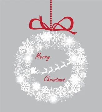 Vector Christmas Wreath Illustrazione stock