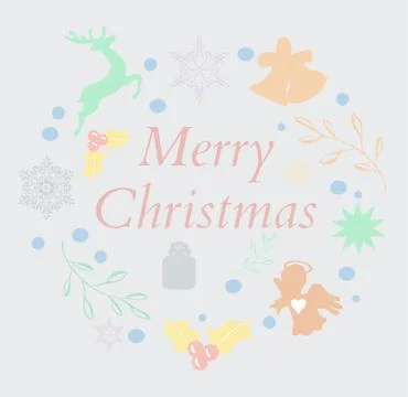 Vector Christmas Wreath Stock Illustration